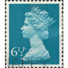 GB, Queen Elizabeth Machin, cerulean blue 1974, 6½p, #4