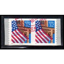 Used 2915A 32c U.S. Flag Over Porch Very Fine CNP Left 44444 10x10 PA1759