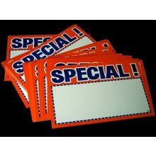 Florescent Orange Special Retail Tags