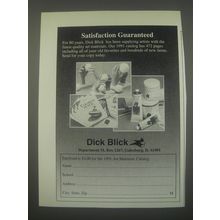 1991 Dick Blick Ad - Satisfaction guaranteed