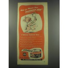 1947 Cudahy Deviled Ham Ad - How to please your sandwich man