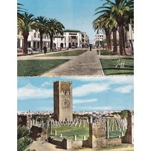 Rabat La Toue Hassan Mohammed V Avenue 2x Morocco Postcard s