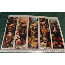 Cute Chihuahua Dogs Exquisite Bookmarks Book Markers Gift For Reader (X5)