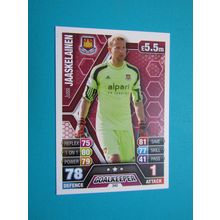 343. Jussi Jaskelainen - West Ham - Match Attax 2013/14 Football Card EF1
