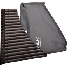 18 Pipes Eco-Friendly Resin C Tone Pan Flute for Beginner, Easy Learning (Dark B