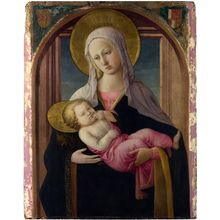 LIPPI, Fra Filippo - The Virgin and Child Art Gallery Poster Canvas Print Wall D