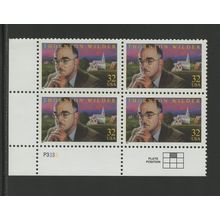 US 3134, 1997 32c Literary Arts (Wilder), LL PBof4, VF, MNH (US276)