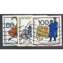 BERLIN -1989 SET 'POSTAL DELIVERIES' (3v) FINE USED (EBID44-918)