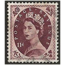 1954 SG528 11d Brown Purple Watermark TUDOR Crown Fine Used . .. .