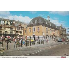 Falmouth Cornwall Seven Stars Inn Job Centre Shopping Precincts Shops Postcard