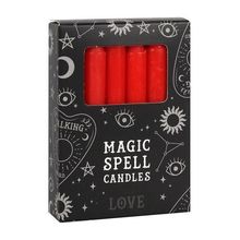 Candles - Set of 12 Red 'Love' Spell Candles