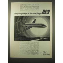 1963 Douglas DC-9 Plane Ad - New Passenger Magnet