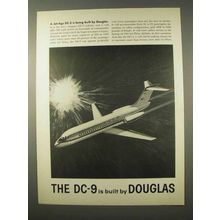 1963 Douglas DC-9 Plane Ad - A Jet-Age DC-3 Being Built