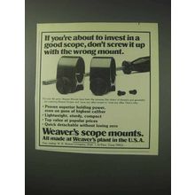 1978 Weaver Scope Mounts Ad - Invest In