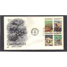 FDC Art Craft 1827-1830 15c Coral Reefs (Cachet-U/A) CV00331