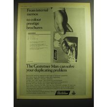 1969 Gestetner Duplicators Ad - From internal memos to colour prestige brochures