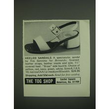 1974 The Tog Shop Heeled Sandals by Eva Sonnino for Bernardo Advertisement
