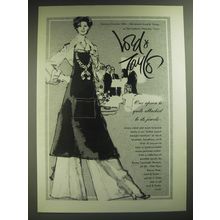 1974 Lord & Taylor Burton Constable Designs Apron Advertisement