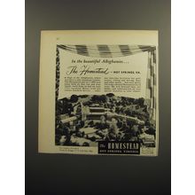 1952 The Homestead Resort Ad - In the beautiful Alleghanies
