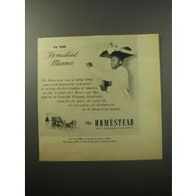 1955 Homestead Resort Ad - In the Homestead Manner