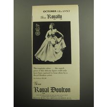 1957 Royal Doulton Invitation Porcelain Figurine Ad - Give Royally