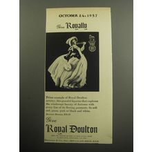 1957 Royal Doulton Autumn Breezes Porcelain Figurine Ad - Give Royally