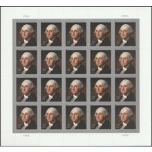 George Washington Sheet of Twenty 20 Cent Postage Stamps Scott 4504