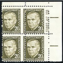 1289, Mint NH 20¢ Misperfed Zip Block of Four Error * Stuart Katz