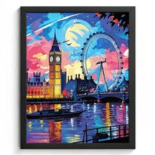 London Wall Art Colourful London Skyline Picture Cityscape Art Big Ben Print (3)