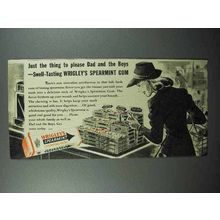 1941 Wrigley's Spearmint Gum Ad - Please Dad and Boys