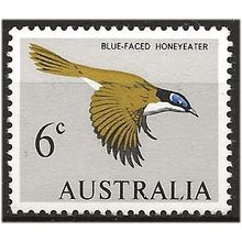Australia 1966 SG386 6c Blue Faced Honeyeater Unmounted Mint . .. .
