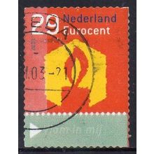 Netherlands 2003 Christmas - Candle ( Text in Pale Green ) €0,29 Used