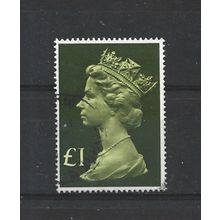 GB.SG1026 £1 Bright Yellow-Green and Blackish Olive.Fine Used.Aug25