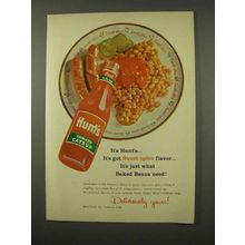1956 Hunt's Tomato Catsup Ad - Baked Beans
