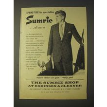 1958 Sumrie Suit Ad - Spring-time for new clothes Sumrie Éof course