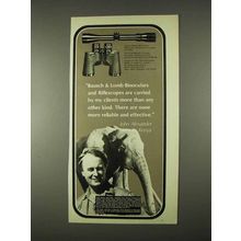 1974 Bausch & Lomb Binoculars and Riflescopes Ad