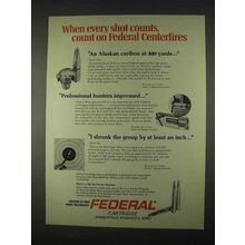 1974 Federal Cartridge Ad - When Every Shot Counts