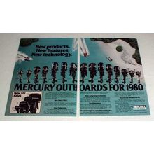 1980 Mercury Outboard Motor Ad - New Features!