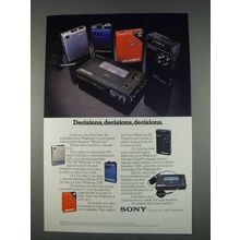 1982 Sony Ad - FM Walkman, 70W, II, R2 & Pro