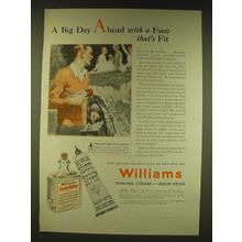 1931 Williams Shaving Cream and Aqua Velva After Shave Ad - A Big day ahead