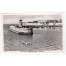 Lighthouse at Harbour Entrance Ramsgate Kent RP Postcard