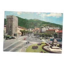 VITTORIA SQUARE, COMO, ITALY used vintage postcard. 1973 postmark #