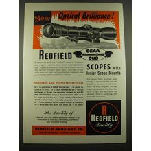 1961 Redfield Bear Cub Scopes Ad - Optical Brilliance!