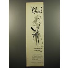 1950 Jane Engel Dress Ad - Light-of-your-life department