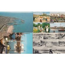 Lowestoft Harbour Docks From Air Beach 4x Postcard s