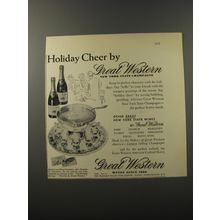 1953 Great Western Champagne Ad - Holiday Cheer by Great Western