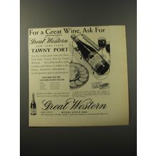 1953 Great Western Tawny Port Ad - For a great wine, ask for Great Western