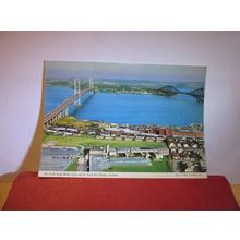 FORTH ROAD BRIDGE, EDINBURGH, SCOTLAND used postcard John Hinde. 1983 pm =