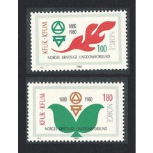 Norway Norwegian Christian Youth Association 2v 1980 MNH SG#854-855