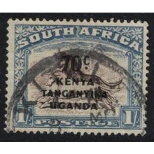KUT Black and Blue Wildebeest Wild Animals T2 1941 Canc SG#154